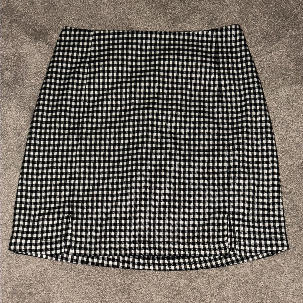 Eyeshadow Black and White Gingham Pencil Skirt